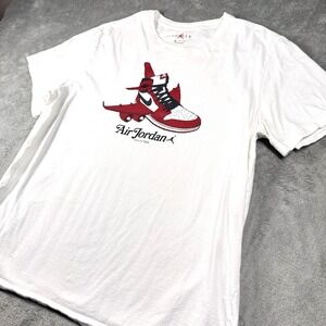 Jordan Air Jordan First In Flight Graphic Tee Men's 2XL White Short Sleeve